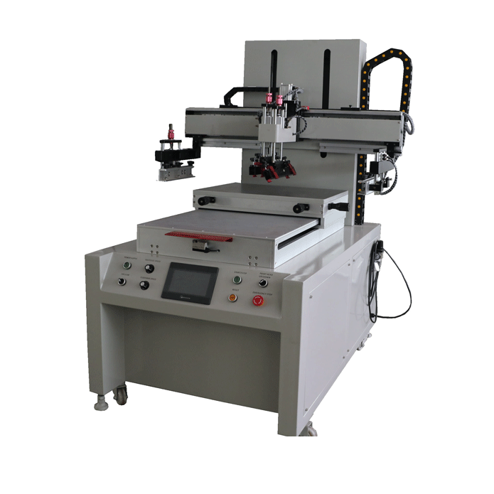 Servo plain screen printing machine with slide table