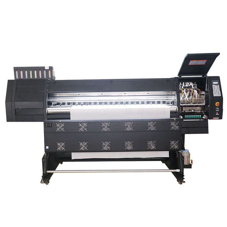 Width 1.9m, printing 150 square meters per hour, precision i3200 nozzle, fast drying fluorescent sublimation ink digital printer